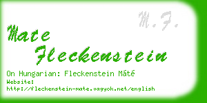 mate fleckenstein business card