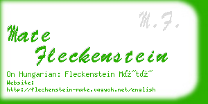 mate fleckenstein business card